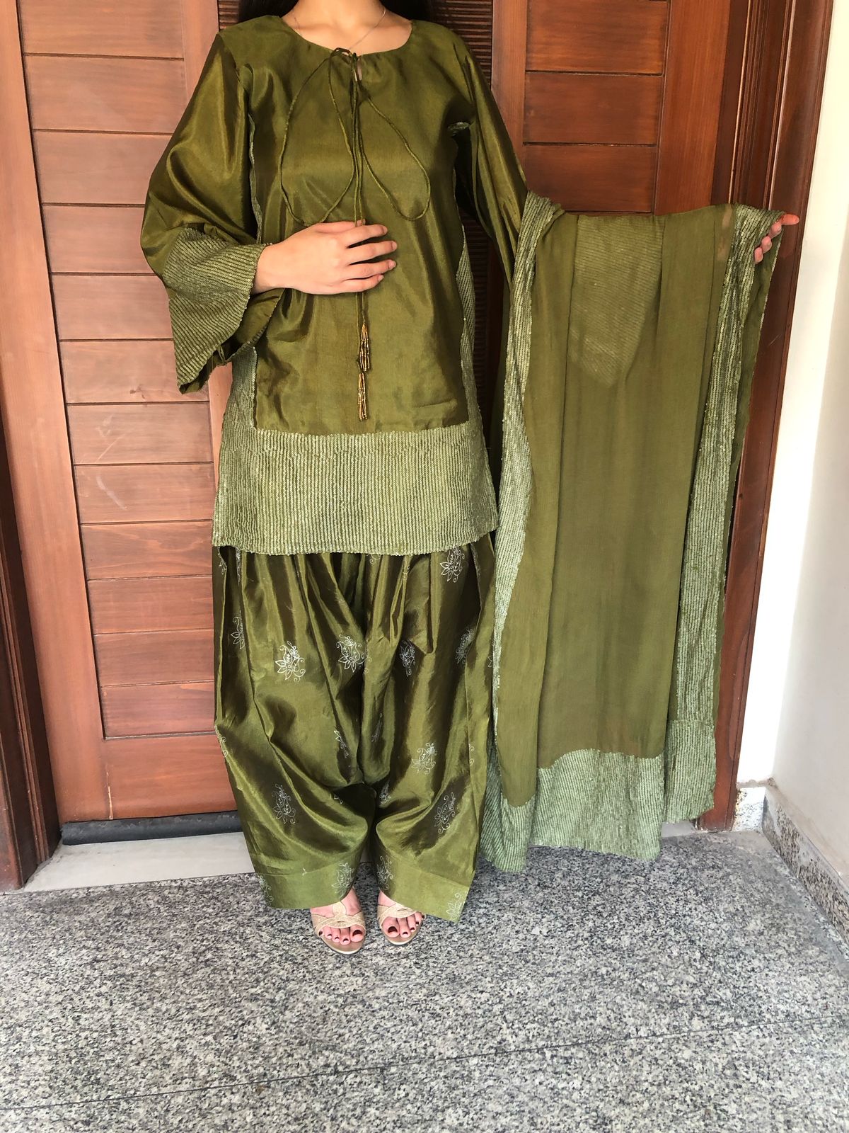 short kurta-style shirt adorned