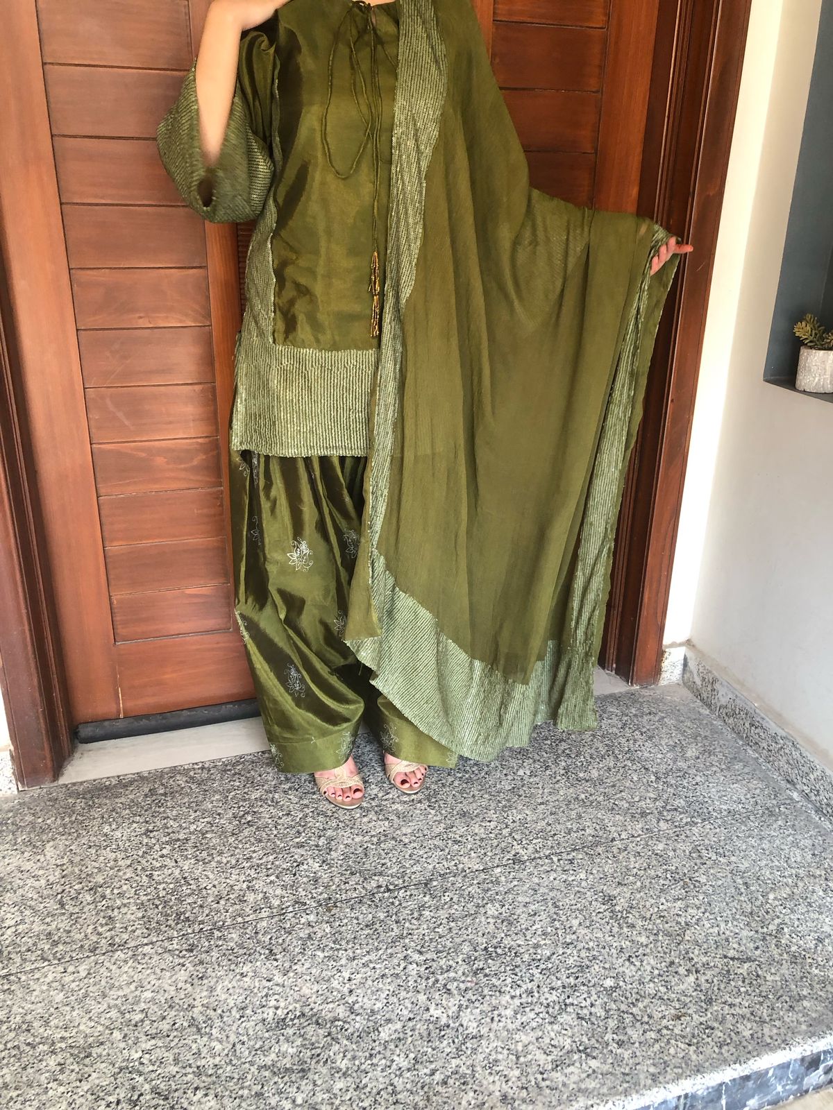 short kurta-style shirt adorned