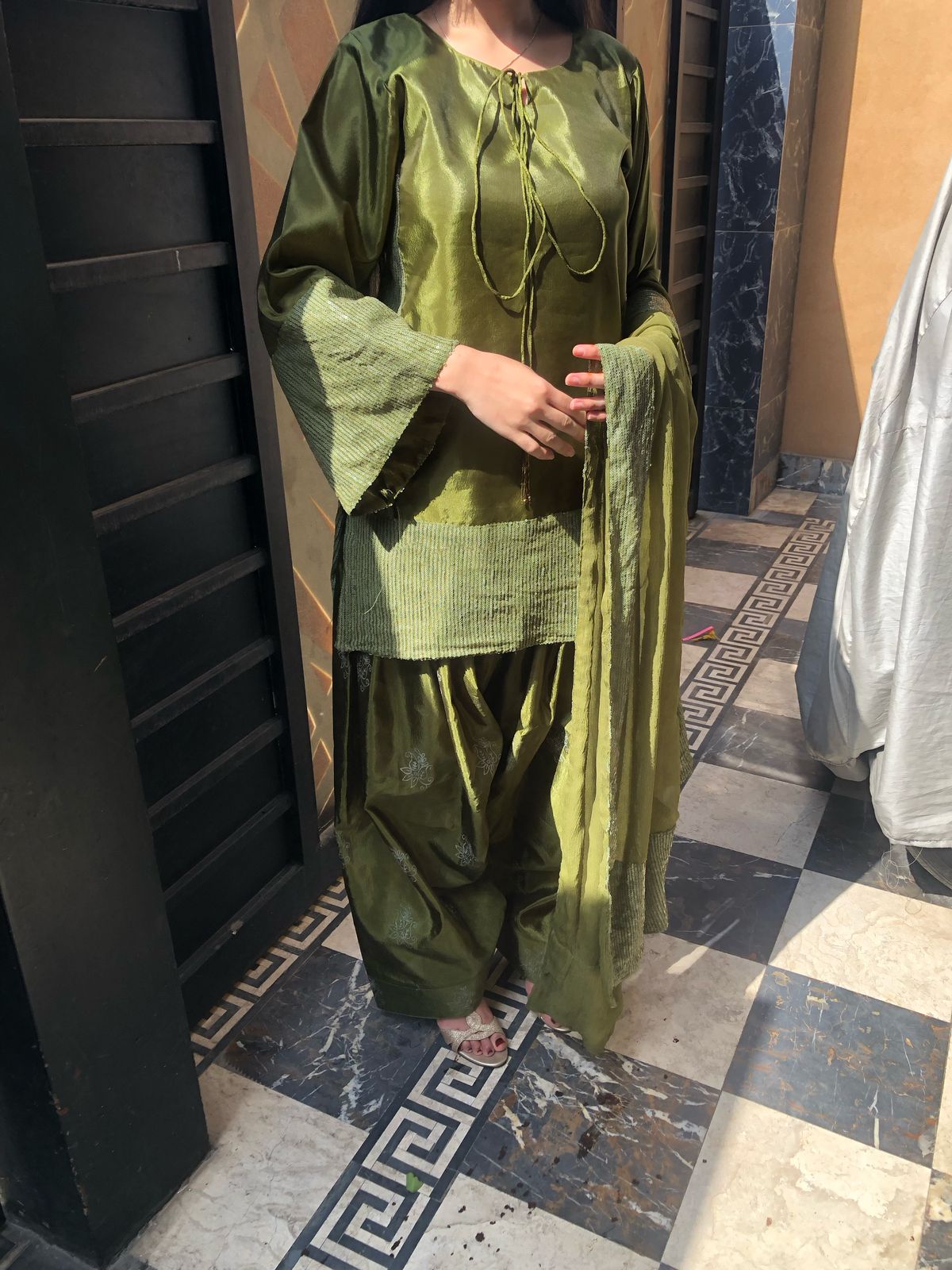 short kurta-style shirt adorned