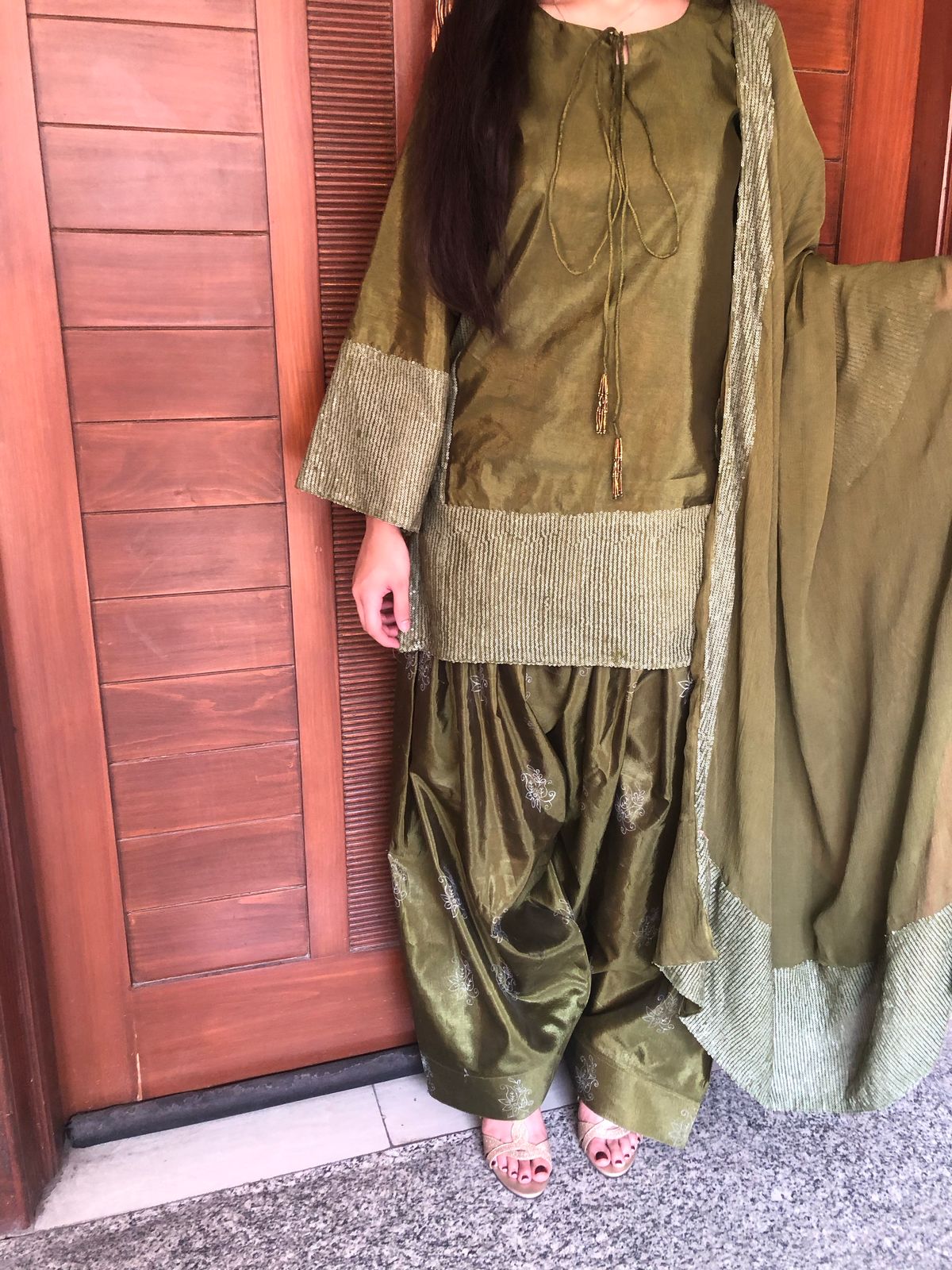 short kurta-style shirt adorned
